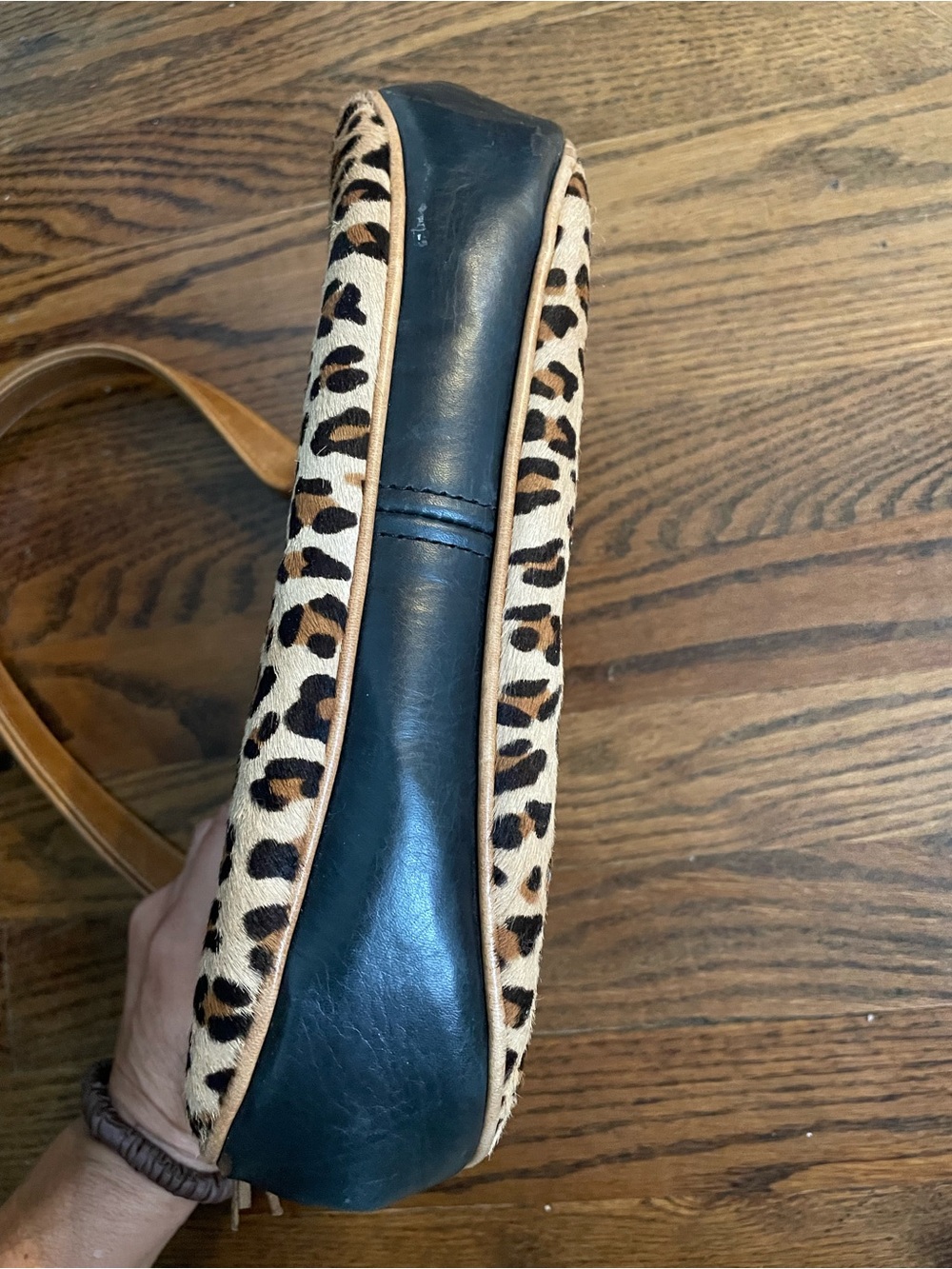 Anthony Luciano Vintage Bespoke Leopard Pony Hair Lucite Frame Bag - Designer - Picture 3 of 7